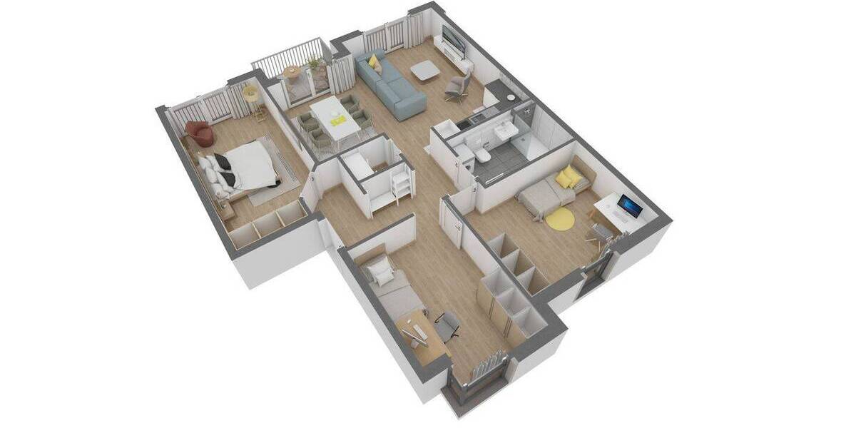 Etagenwohnung Offenbach am Main Bürgel - 4 Zimmer, 91 m&sup2;, 488.500&euro; | Angebot:26908463