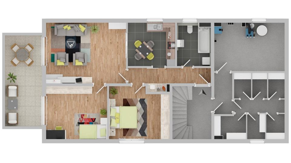 Etagenwohnung Offenbach am Main Hafen - 3 Zimmer, 86 m&sup2;, 399.000&euro; | Angebot:27439741