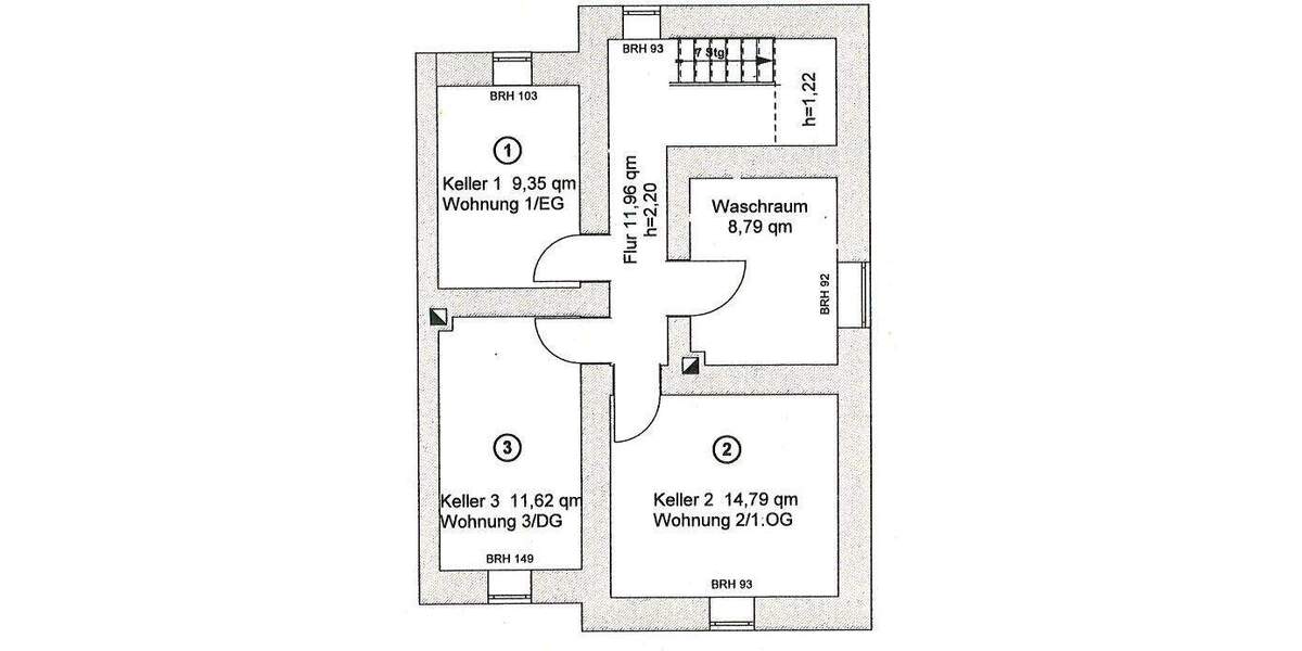 Etagenwohnung Darmstadt Darmstadt-Nord - 3 Zimmer, 65 m&sup2;, 195.000&euro; | Angebot:23959754