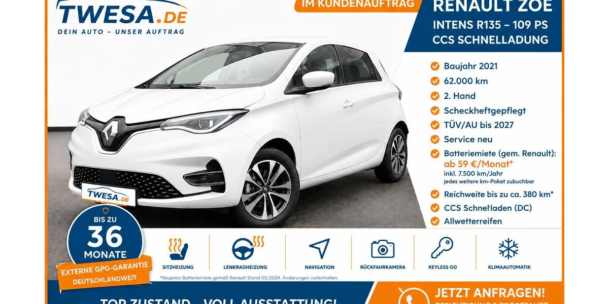 Renault ZOE 62.500 km 12.990 &euro; Rosbach 61191