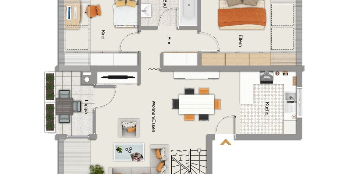 albero:) nur 100 Meter zum Mainufer - Maisonettenwohnung Hainburg Klein-Krotzenburg | Angebot:26624031