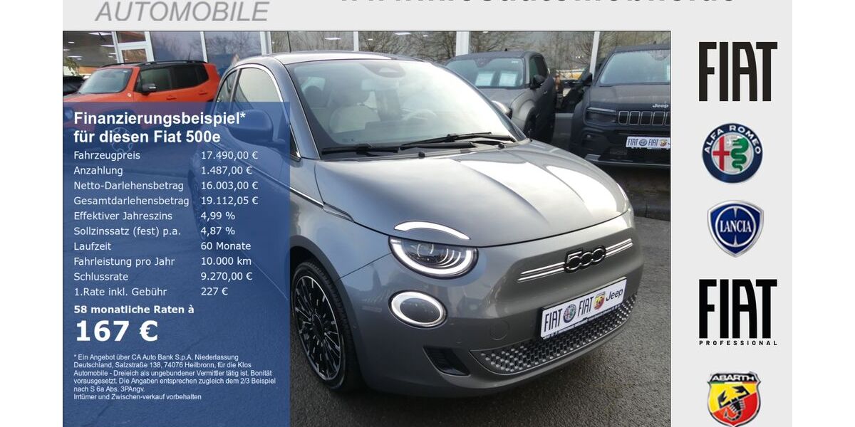 Fiat 500e 59.762 km 17.490 € Dreieich 63303