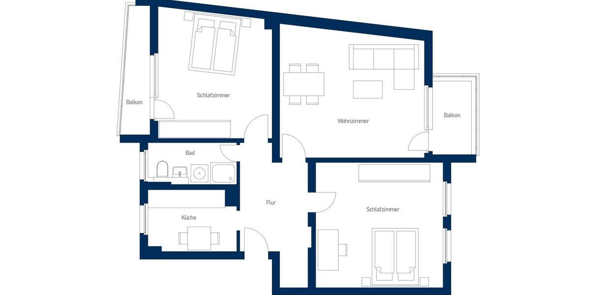 Etagenwohnung Frankfurt am Main Ginnheim - 3 Zimmer, 81 m&sup2;, 1.669&euro; | Angebot:25961161