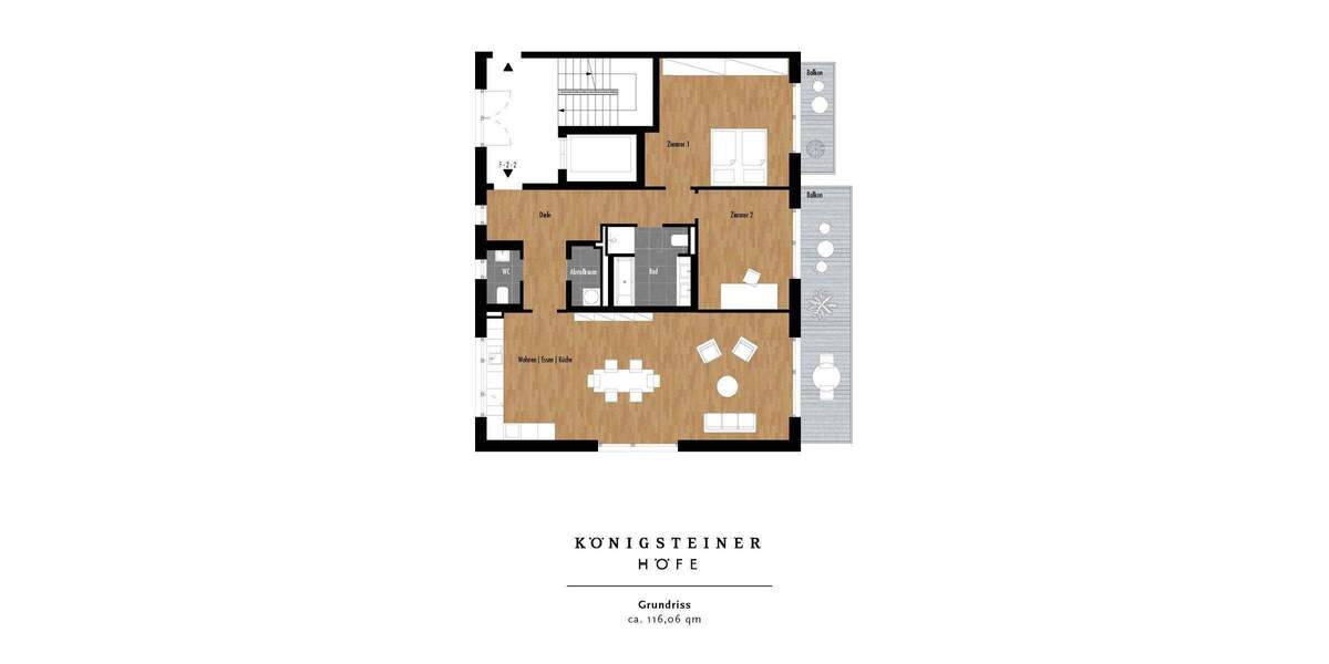 Etagenwohnung Königstein - 3 Zimmer, 115 m&sup2;, 1.895&euro; | Angebot:25747687