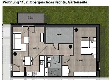 Etagenwohnung Darmstadt / Arheilgen Arheilgen - 2 Zimmer, 55 m&sup2;, 1.290&euro; | Angebot:25820810