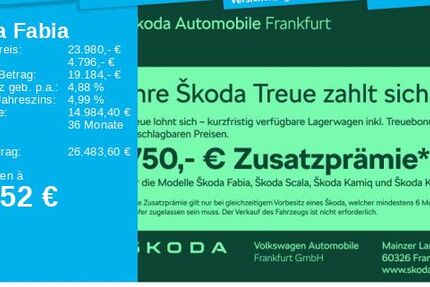 Skoda Fabia 4.500 km 23.980 &euro; Frankfurt 60326