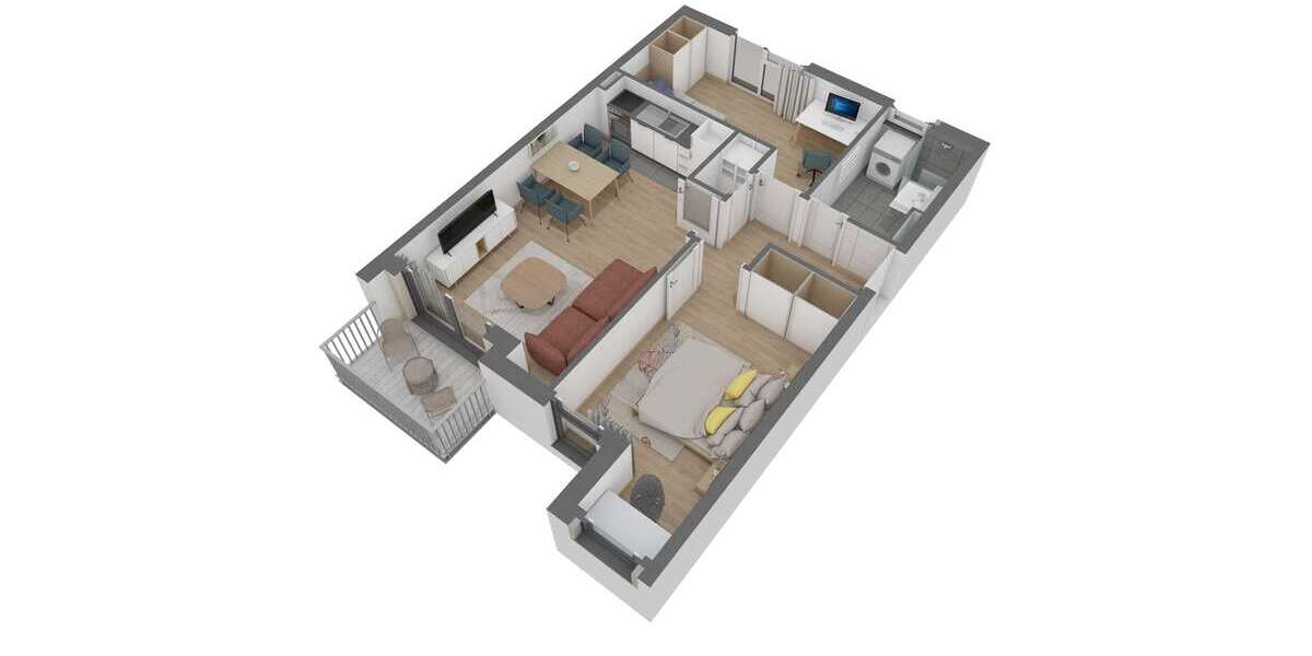 Etagenwohnung Offenbach am Main Bürgel - 3 Zimmer, 57 m&sup2;, 319.680&euro; | Angebot:26835206