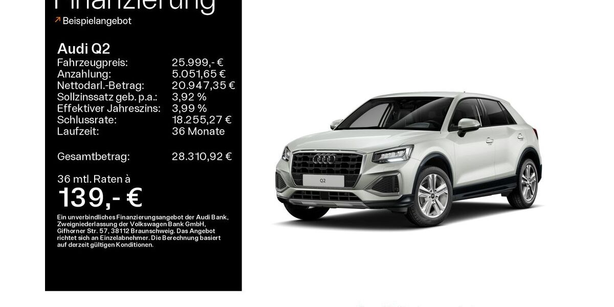 Audi Q2 6.200 km 25.499 &euro; Mühlheim 63165
