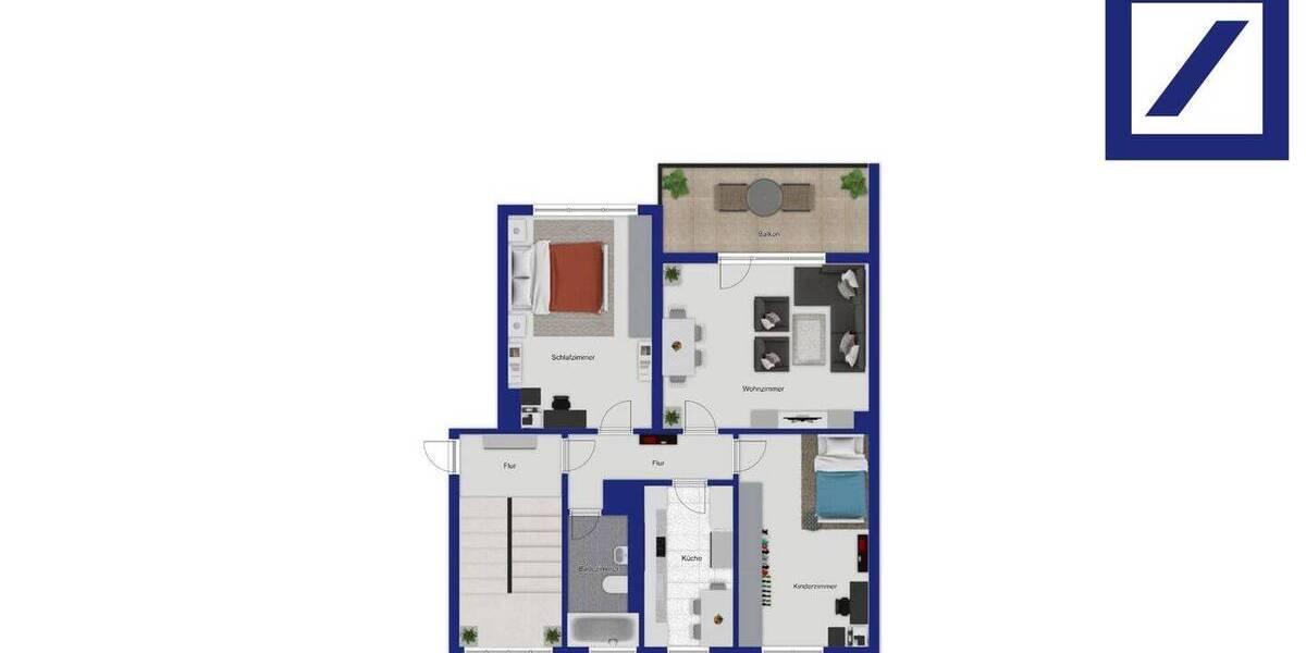 Etagenwohnung Offenbach Offenbach am Main - 3 Zimmer, 76 m&sup2;, 334.000&euro; | Angebot:26817881