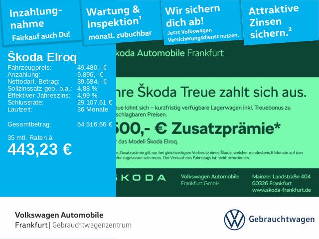Skoda Elroq 4.500 km 49.480 &euro; Frankfurt 60326