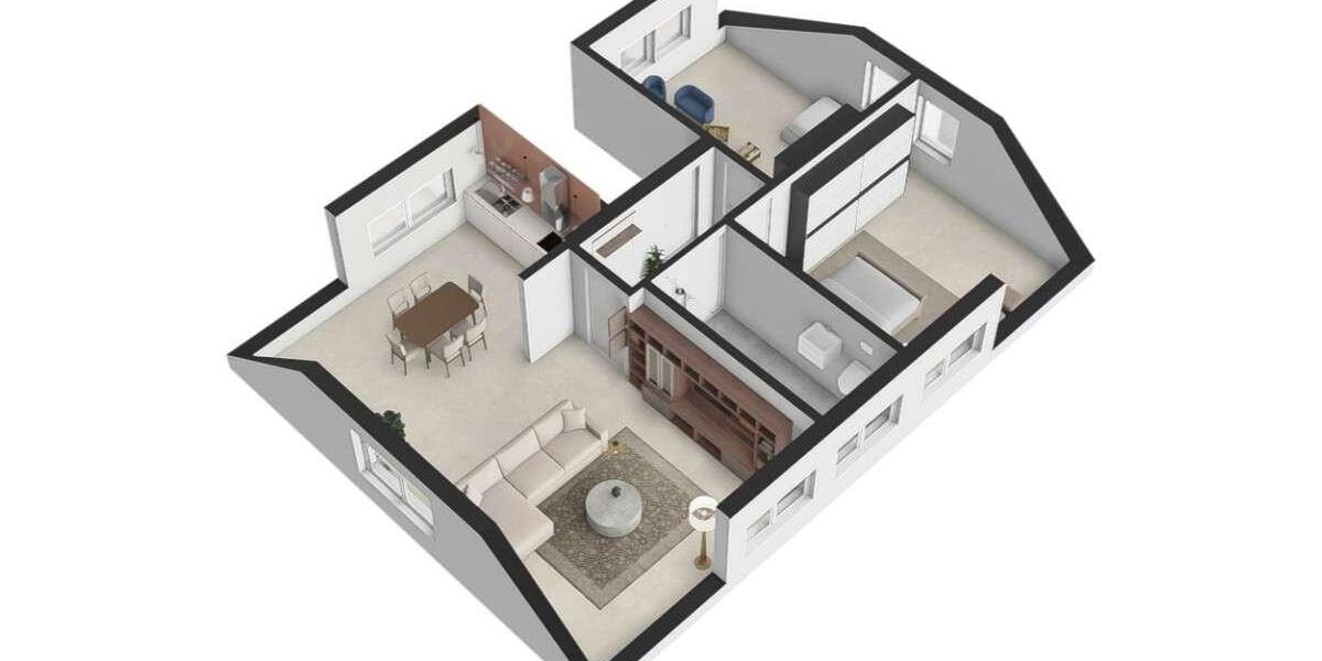 Dachgeschoßwohnung Heusenstamm - 3.5 Zimmer, 84 m&sup2;, 1.800&euro; | Angebot:26722333