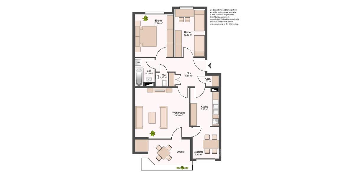Etagenwohnung Darmstadt Arheilgen - 3 Zimmer, 78 m&sup2;, 925&euro; | Angebot:25432468