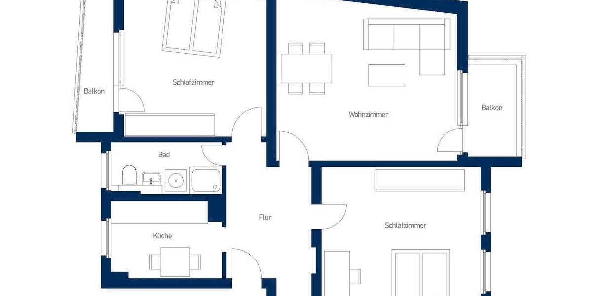 Etagenwohnung Frankfurt Ginnheim - 3 Zimmer, 81 m&sup2;, 1.500&euro; | Angebot:26886494