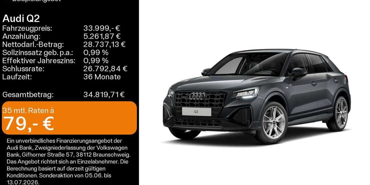 Audi Q2 20.300 km 33.999 &euro; Mühlheim a. Main 63165
