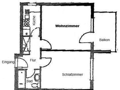 Etagenwohnung Obertshausen Hausen - 2 Zimmer, 49 m&sup2;, 190.000&euro; | Angebot:25898339