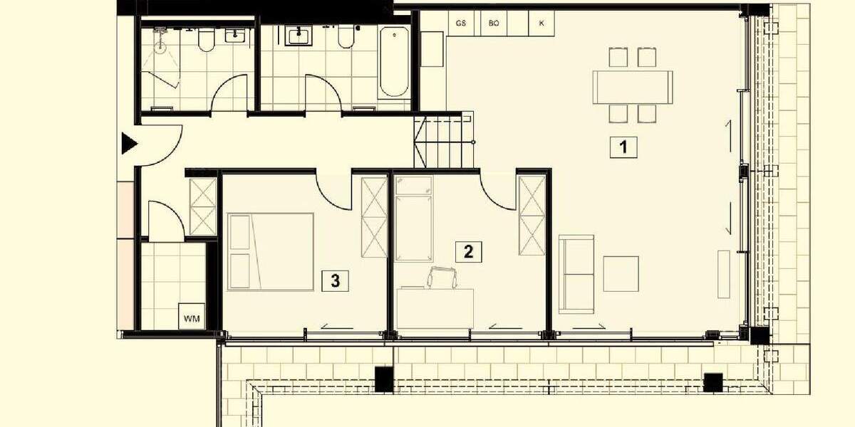 Terrassenwohnung Frankfurt am Main Schwanheim - 3 Zimmer, 104 m&sup2;, 1.900&euro; | Angebot:25815069