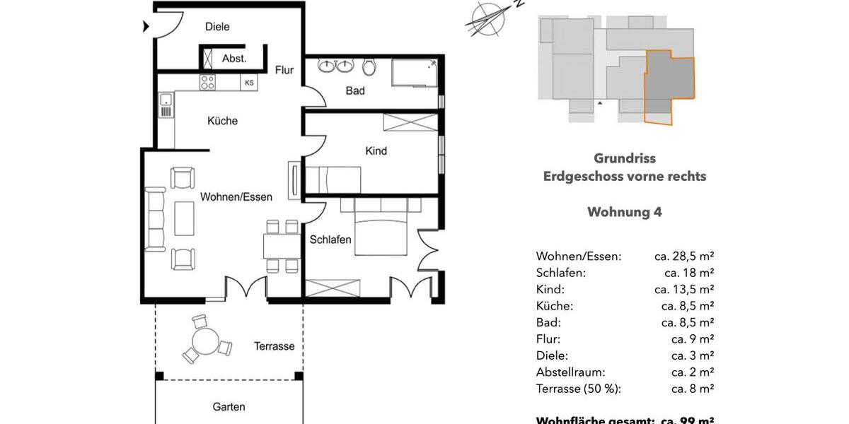 Hochwertige 2,5-Zimmer-Penthouse-Wohnung mit Einbauküche und Aufzug 2.5 zimmer