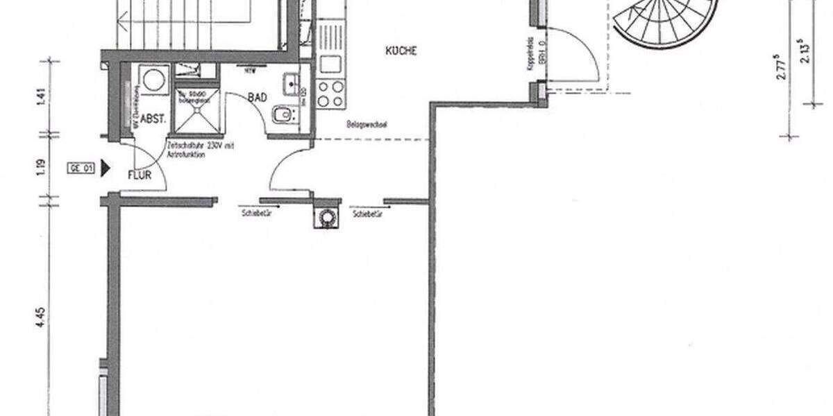 Stilvolle, neuwertige 1,5-Zimmer-Erdgeschosswohnung mit Einbauküche in Frankfurt am Main 1 zimmer