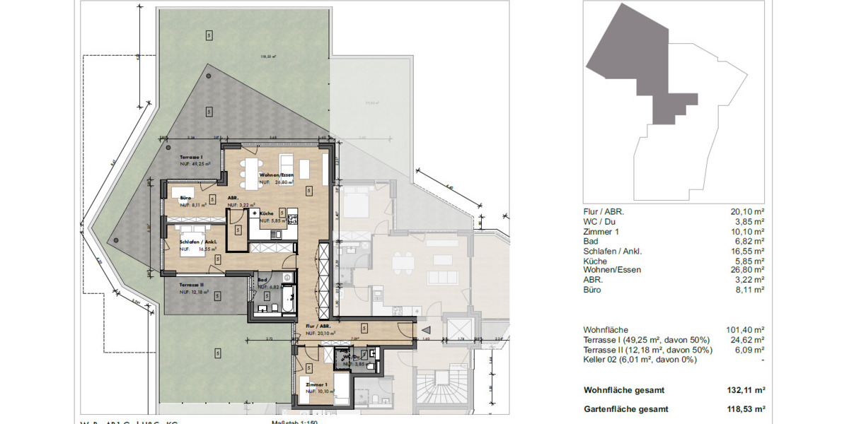 Etagenwohnung Eppstein Bremthal - 4 Zimmer, 132 m&sup2;, 687.000&euro; | Angebot:25738254
