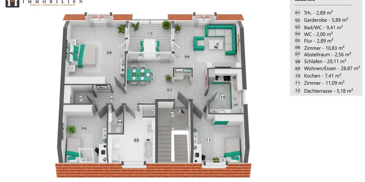 Etagenwohnung Frankfurt am Main Bergen-Enkheim - 4 Zimmer, 103 m&sup2;, 448.000&euro; | Angebot:27226179