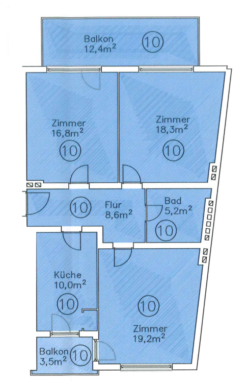 Wohnung zum Mieten in Frankfurt 1.500 € 86 m²