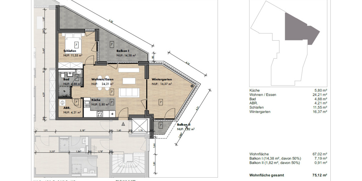 Etagenwohnung Eppstein Bremthal - 2 Zimmer, 75 m&sup2;, 390.000&euro; | Angebot:25691974