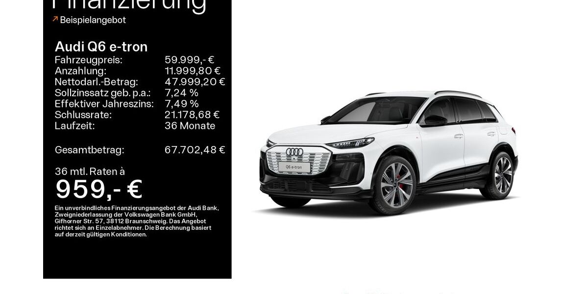 Audi Q6 e-tron 11.300 km 59.899 &euro; Mühlheim 63165