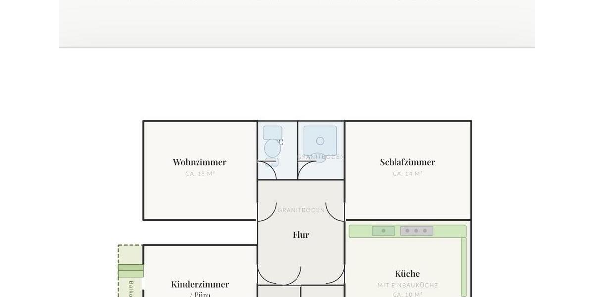 Etagenwohnung Frankfurt am Main Schwanheim - 3 Zimmer, 70 m&sup2;, 1.800&euro; | Angebot:26620828