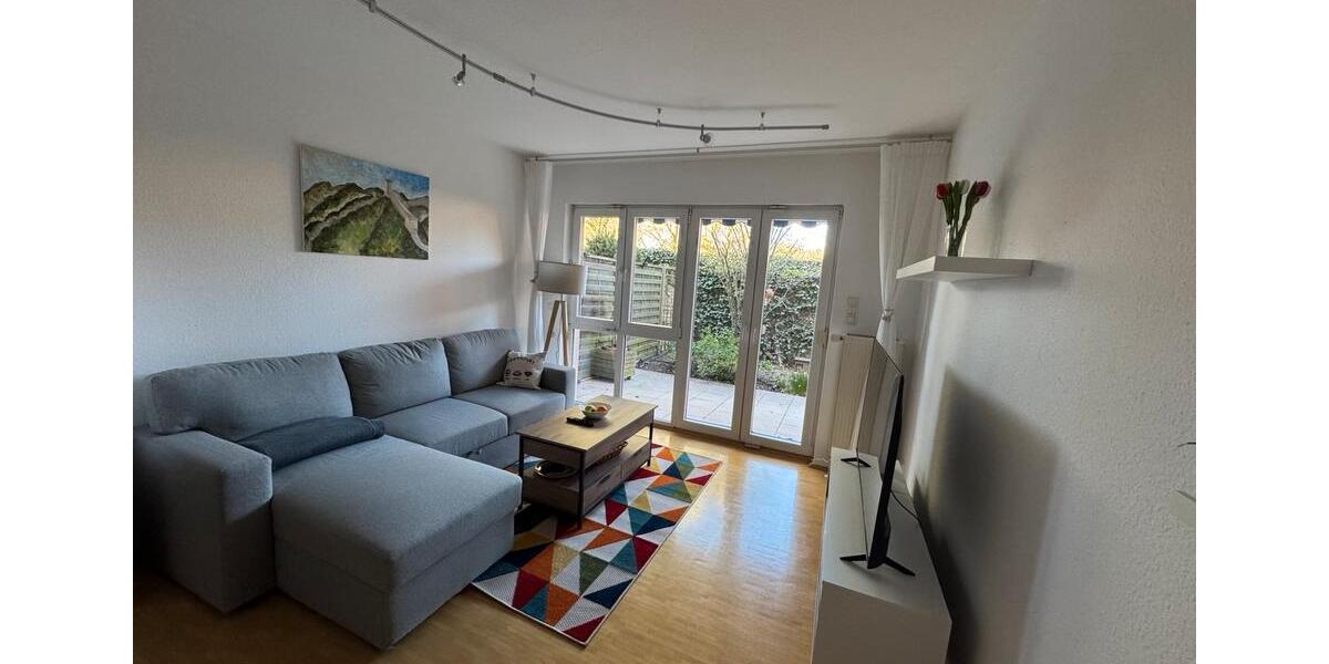 Möblierte Erdgeschosswohnung mit Garten in Stadtgrenze Frankfurt 2 zimmer