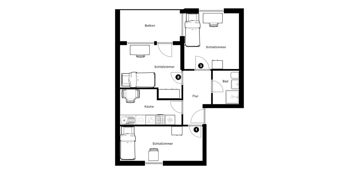 freies stylisches Dachzimmer in grundsanierter 3er-WG in Frankfurt am Main 1 zimmer
