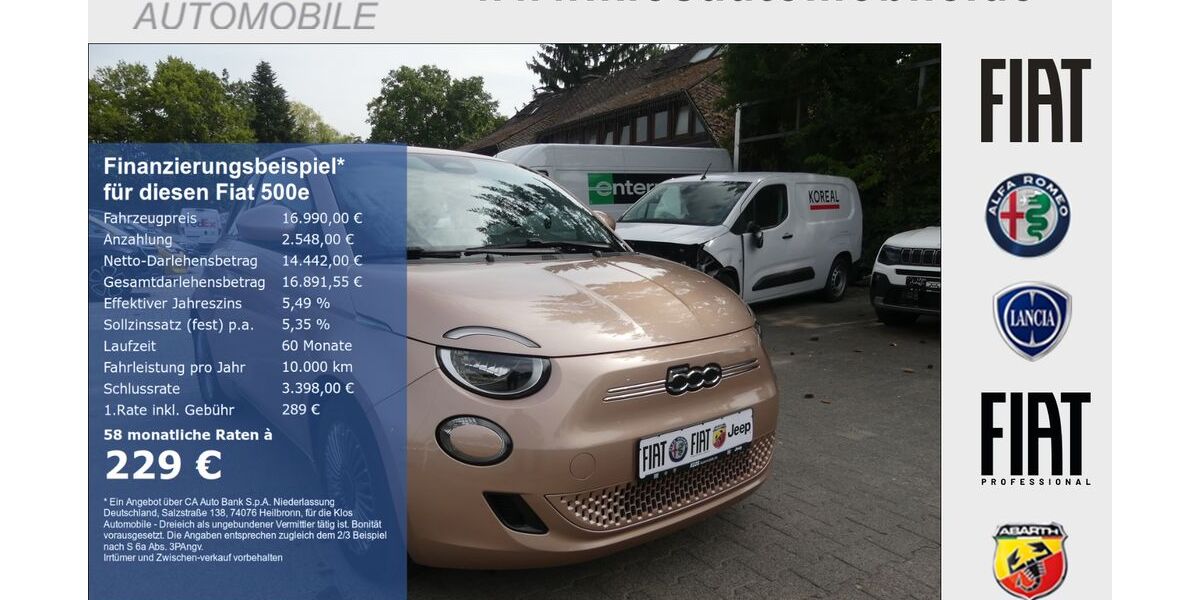Fiat 500e 48.237 km 16.990 &euro; Dreieich 63303