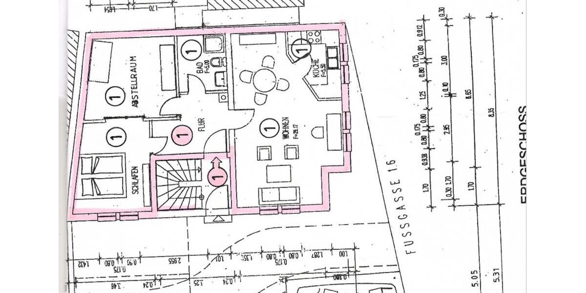 Etagenwohnung Bad Homburg vor der Höhe Gonzenheim - 2.5 Zimmer, 72 m&sup2;, 890&euro; | Angebot:26612032