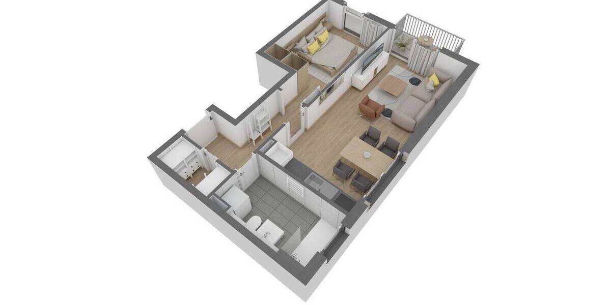 Etagenwohnung Offenbach am Main Bürgel - 2 Zimmer, 50 m&sup2;, 273.020&euro; | Angebot:26919849