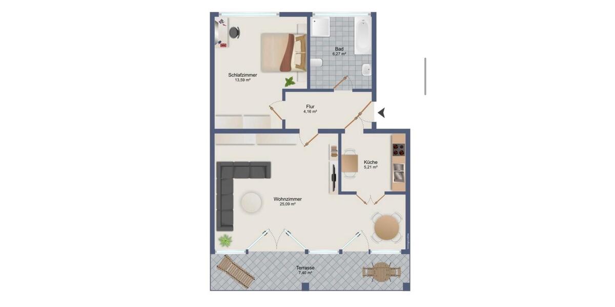 Einfamilienhaus Offenbach am Main Buchrain - 2 Zimmer, 60 m&sup2;, 1.350&euro; | Angebot:26357439