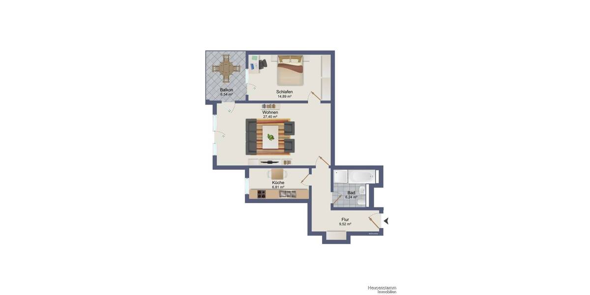 Etagenwohnung Langen - 2 Zimmer, 66 m&sup2;, 235.000&euro; | Angebot:26515527