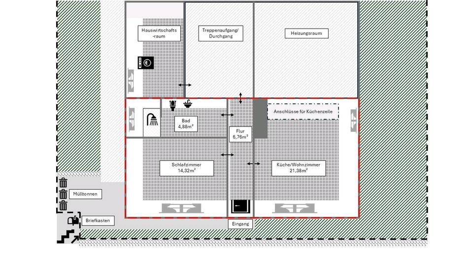 Erdgeschoßwohnung Schmitten im Taunus - 2 Zimmer, 47 m&sup2;, 520&euro; | Angebot:26406745
