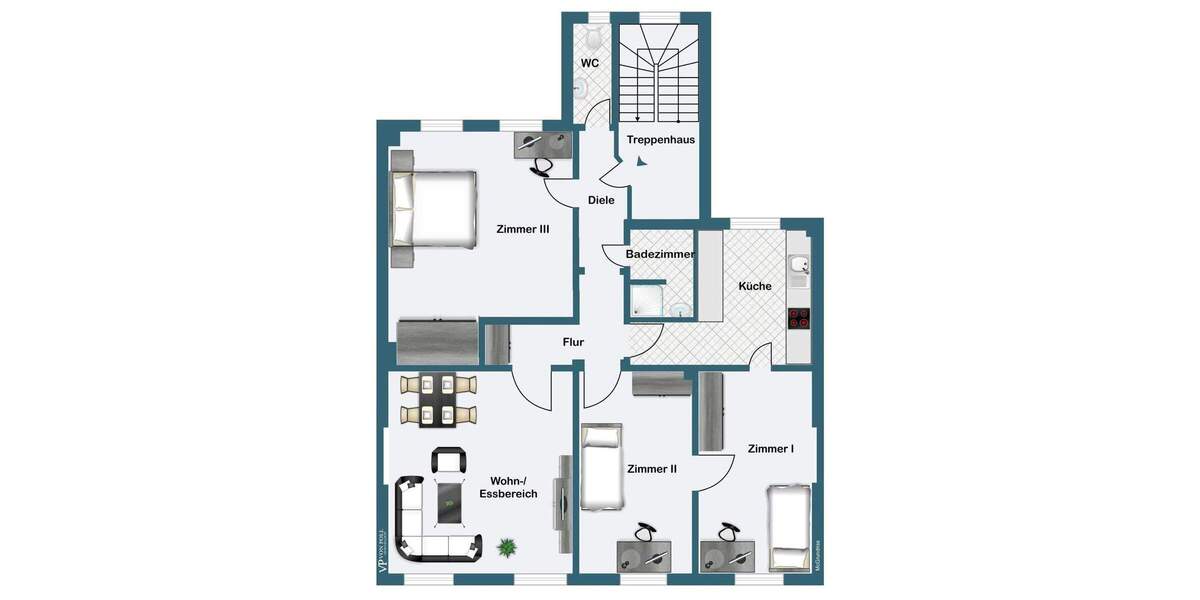 Etagenwohnung Frankfurt am Main Höchst - 4 Zimmer, 102 m&sup2;, 450.000&euro; | Angebot:25663767