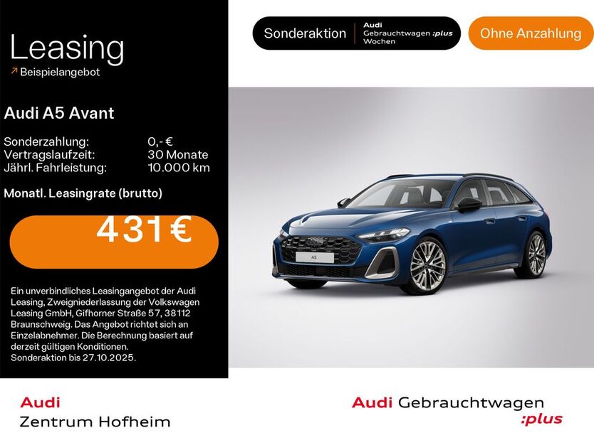 Audi A5 27.480 km 52.980 € Hofheim 65719