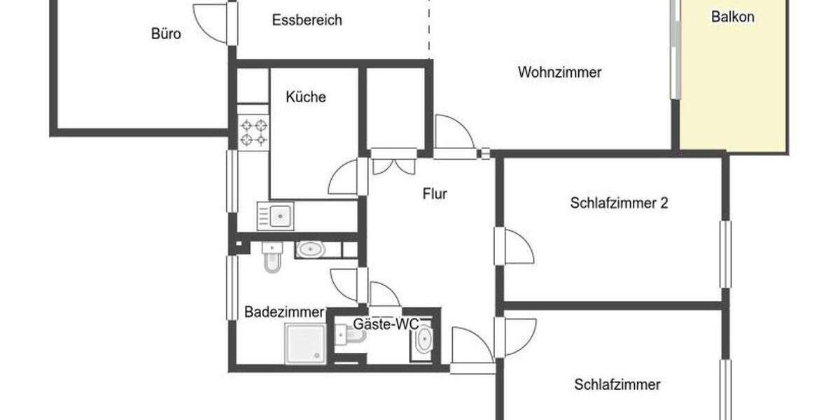 Etagenwohnung Frankfurt am Main Rödelheim - 4 Zimmer, 100 m&sup2;, 430.000&euro; | Angebot:25649333