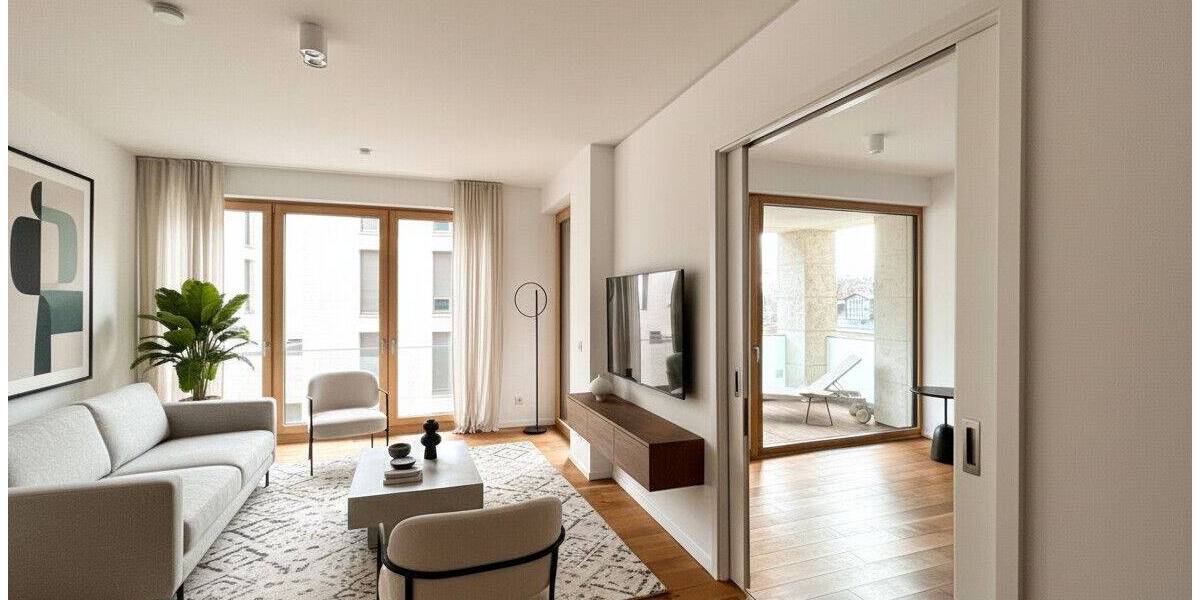 Moderne Zwei-Zimmer-Wohnung mit Loggia und Tiefgaragenplatz im Maintor 2 zimmer