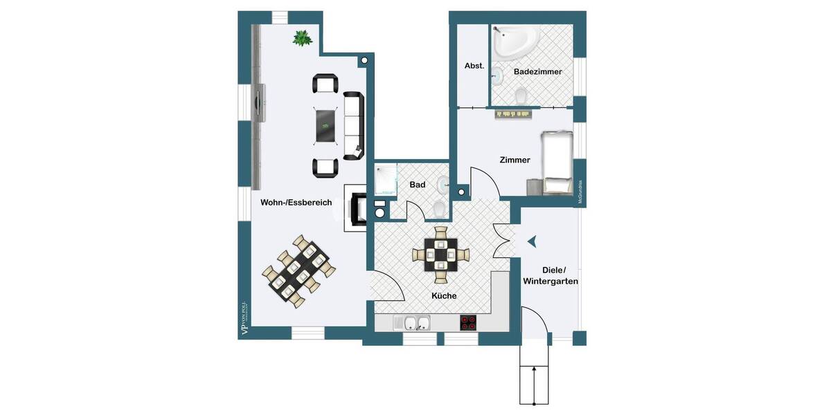 Etagenwohnung Frankfurt am Main Seckbach - 2 Zimmer, 85 m&sup2;, 395.000&euro; | Angebot:26470787