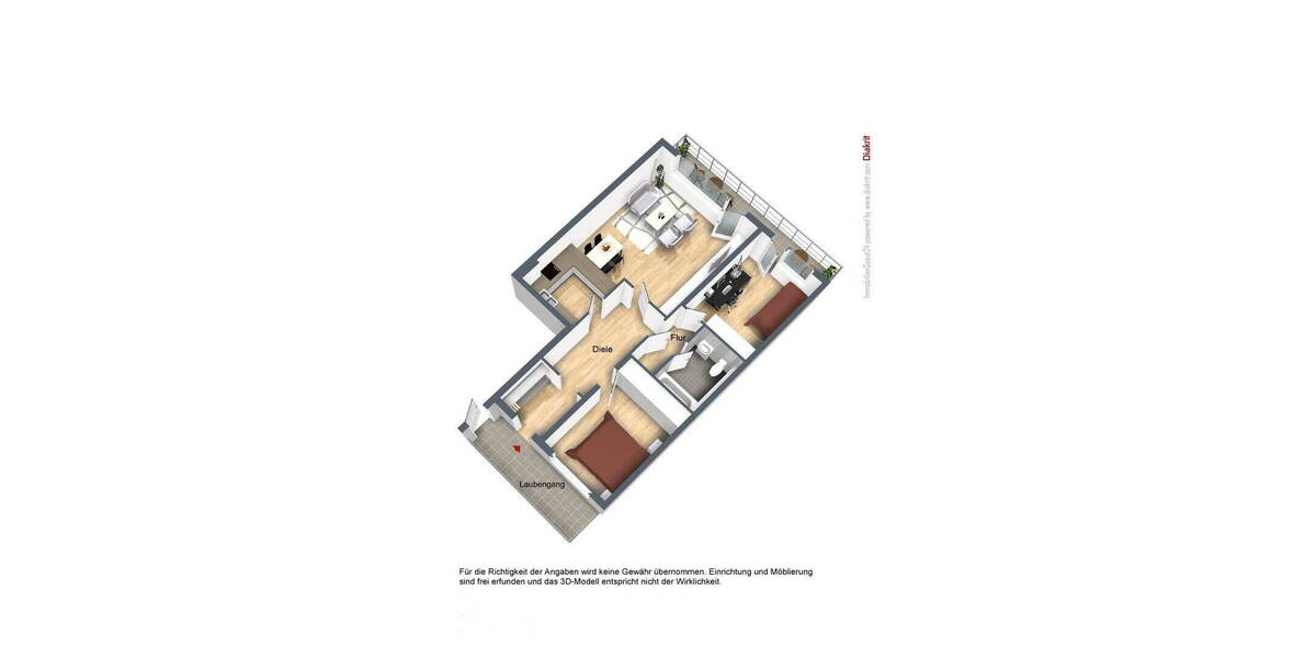 Etagenwohnung Offenbach Bieber - 3 Zimmer, 80 m&sup2;, 940&euro; | Angebot:26730929