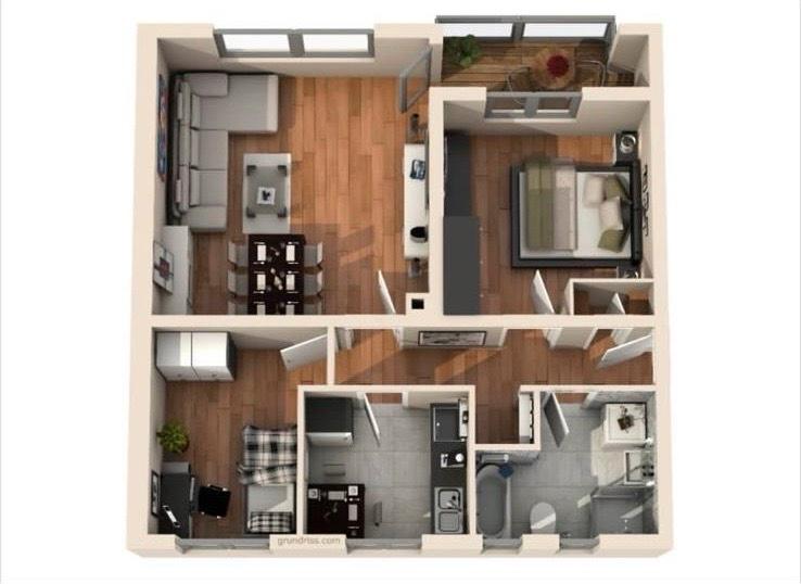 Etagenwohnung Hanau Lamboy - 3 Zimmer, 82 m&sup2;, 1.150&euro; | Angebot:26351468
