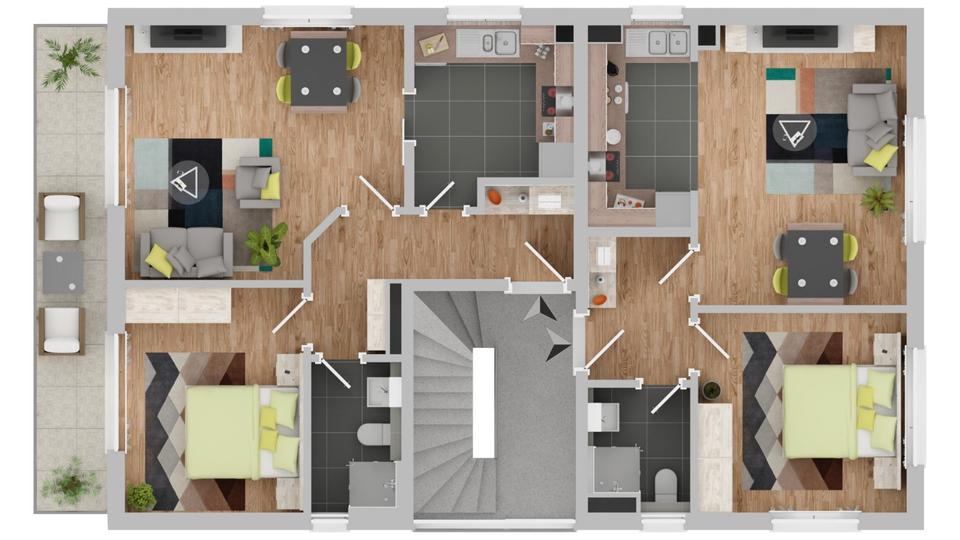 Etagenwohnung Offenbach am Main Hafen - 2 Zimmer, 55 m&sup2;, 264.000&euro; | Angebot:27181959
