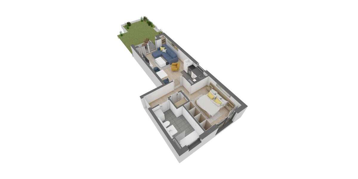 Etagenwohnung Offenbach am Main Bürgel - 2 Zimmer, 46 m&sup2;, 291.540&euro; | Angebot:26835189