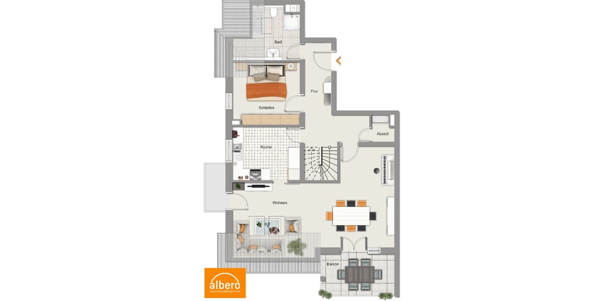 albero:) Wohnen mit Weitblick - direkt am Feldrand - Maisonettenwohnung Seligenstadt | Angebot:27156515