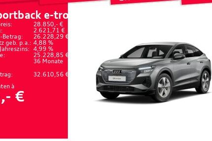Audi Q4 e-tron 38.992 km 28.850 &euro; Frankfurt am Main 60314