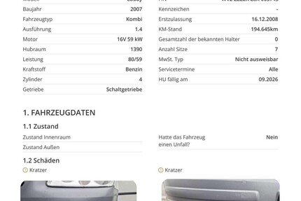 VW Caddy 194.645 km 7.500 € Rodgau 63110