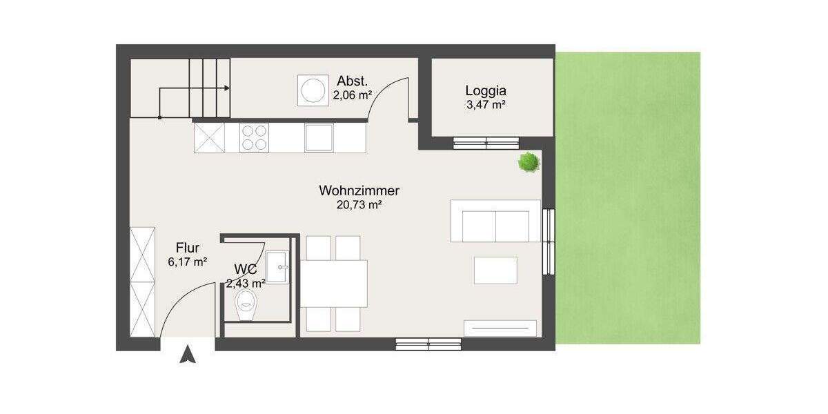 Etagenwohnung Offenbach Kaiserlei - 3 Zimmer, 71 m&sup2;, 399.000&euro; | Angebot:24247499