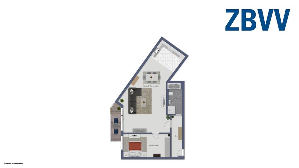 Etagenwohnung Frankfurt am Main Mitte-Nord - 2 Zimmer, 83 m&sup2;, 1.539&euro; | Angebot:26183786